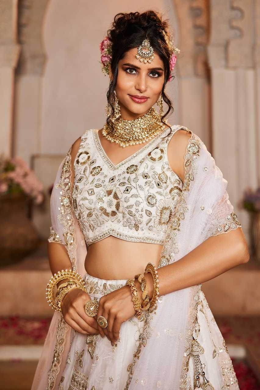 Tissue Embroidered Lehenga - MYLUXURY LANE ENTERPRISE